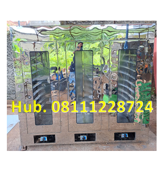 Oven Pengering Sagu - Mesin Pengering 3 Pintu 30 Rak (Material Stainless Steel)