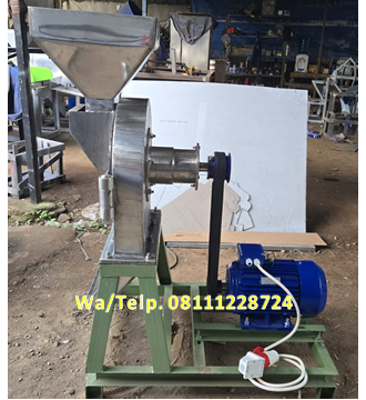 Mesin Penepung Singkong Disk mill FFC 40 Stainless Steel Giling Singkong + Mesin Diesel Kubota 6,5 HP Mesin Penepung Singkong Disk mill FFC 40 Stainless Steel Giling Singkong + Mesin Diesel Kubota 6,5 HP