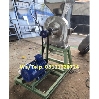 Mesin Penepung Singkong Disk mill FFC 40 Stainless Steel Giling Singkong + Mesin Diesel Kubota 6,5 HP