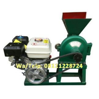 Mesin Penepung - Mesin Disk mill FFC 15 Besi Giling Tepung Dengan Penggerak Mesin Bensin 5,5 HP Honda