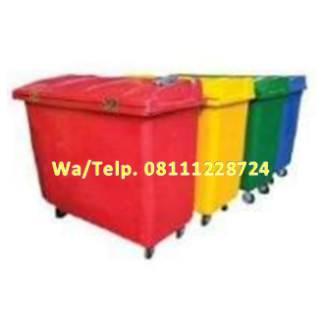 Tempat Sampah Fiber 660 Liter Beroda