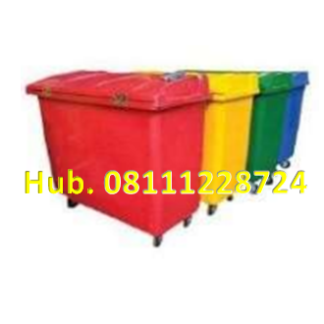 Tempat Sampah Fiber 660 Liter Beroda