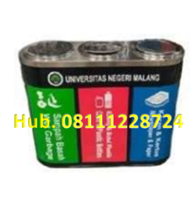 Tempat Sampah Stainless 3 in 1 Gabung