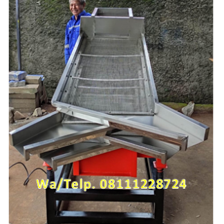 Mesin Pengayak Pupuk / Mesin Sortasi Pupuk 3 mesh 4 corong