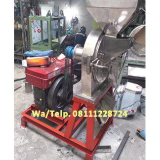 Mesin Penepung Jagung - Penepung Pakan Ikan Disk mill FFC 45 Stainless Steel + Mesin Elektro Motor 10 HP 3 Phase