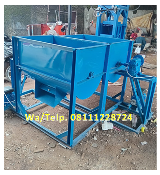 Mesin Mixer Kompos - Mesin Pengaduk Sampah Organik/Kompos Kapasitas 100Kg/Jam
