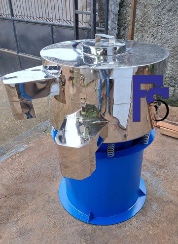 Mesin Pengayak Gula Semut / Mesin Vibrating Screen Diameter 90 cm Dengan 3 Mesh/Saringan (4 corong keluar) Mesin Pengayak Gula Semut / Mesin Vibrating Screen Diameter 90 cm Dengan 3 Mesh/Saringan (4 corong keluar)
