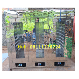 Oven Pengering - Mesin Pengering 3 Pintu 30 Rak (Material Stainless Steel) Pakai LPG