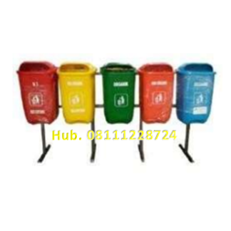 Tempat Sampah Fiber 5 Pilah Oval