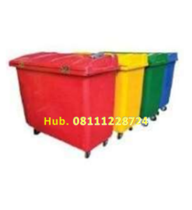 Tempat Sampah Fiber 660 Liter Beroda