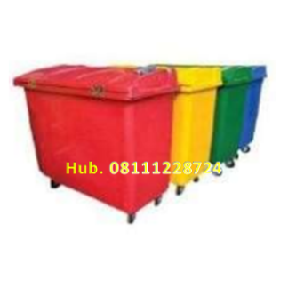 Tempat Sampah Fiber 660 Liter Beroda