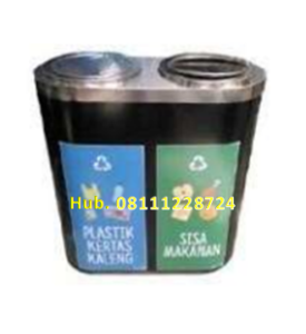 Tempat Sampah Stainless 2 in 1 Gabung