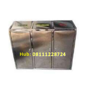Tempat Sampah Stainless 3 in 1 Custom