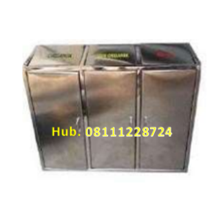 Tempat Sampah Stainless 3 in 1 Custom