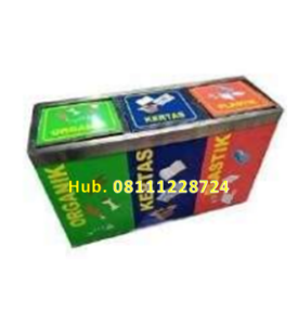 Tempat Sampah Stainless 3in 1 Custom