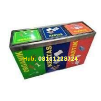 Tempat Sampah Stainless 3in 1 Custom
