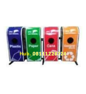 Tempat Sampah Stainless 4 in 1 Costum