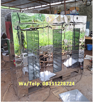 Oven Pengering - Mesin Pengering 3 Pintu 30 Rak (Material Stainless Steel) Pakai Listrik atau Heater 7.500 watt Oven Pengering - Mesin Pengering 3 Pintu 30 Rak (Material Stainless Steel) Pakai Listrik atau Heater 7.500 watt