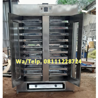 Oven Pengering Kerupuk 20 Tray / Rak Material Stainless Stell pakai LPG