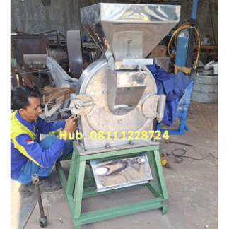 Mesin Penepung Jagung Disk mill DSS 45 Stainless Steel Giling Tepung Jagung + Mesin Diesel 16 PK