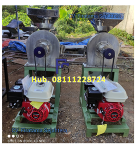 Mesin Penepung Jagung Disk mill DSS 40 Stainless Steel Giling Tepung Jagung + Mesin Diesel 12 PK
