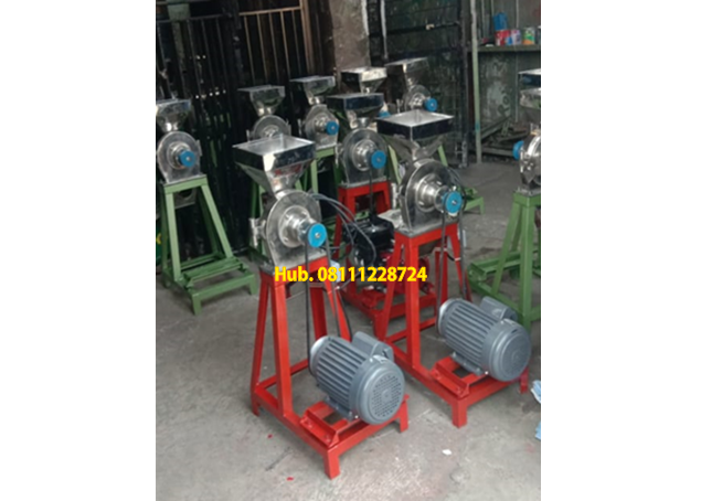 Mesin Penepung Jagung Disk mill DSS 23 Stainless Steel Giling Tepung Jagung + Mesin Bensin GX 260 5,5HP atau 6,5HP