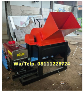 Mesin Perajang Singkong Untuk Gaplek Kapasitas 2 ton-3 ton/jam Penggerak Diesel 24 PK
