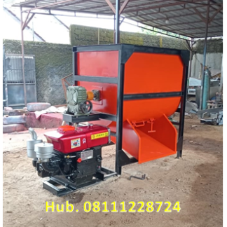 Mesin Mixer 500 kg/proses Dengan Motor Diesel 22-24 HP