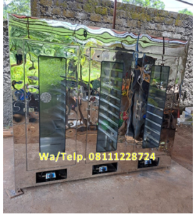 Mesin Oven Pengering Rumput Laut - Mesin Pengering 3 Pintu 30 Rak (Material Stainless Steel) Pakai LPG 
