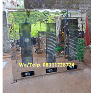Oven Pengering - Mesin Pengering 3 Pintu 30 Rak (Material Stainless Steel) Pakai Listrik atau Heater 7.500 watt