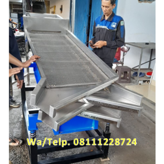 Mesin Pengayak Beras - Mesin Sortasi Beras 3 Mesh dengan 4 Corong Keluar