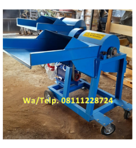 Mesin Chopper Rumput dengan penggerak Motor Diesel 7-8 PK Merk Jiangfa/Jiangfung