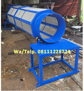 Mesin Pengayak Kompos, Pasir, Pupuk Panjang 3 Meter
