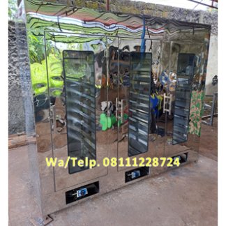 Oven Pengering - Mesin Pengering 3 Pintu 30 Rak (Material Stainless Steel) Pakai Listrik atau Heater 7.500 watt