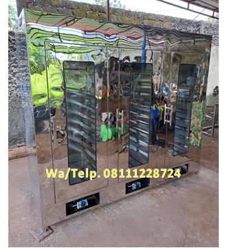 Oven Pengering - Mesin Pengering 3 Pintu 30 Rak (Material Stainless Steel) Pakai Listrik atau Heater 7.500 watt Oven Pengering - Mesin Pengering 3 Pintu 30 Rak (Material Stainless Steel) Pakai Listrik atau Heater 7.500 watt