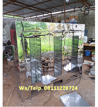 Oven Pengering - Mesin Pengering 3 Pintu 30 Rak (Material Stainless Steel) Pakai Listrik atau Heater 7.500 watt Oven Pengering - Mesin Pengering 3 Pintu 30 Rak (Material Stainless Steel) Pakai Listrik atau Heater 7.500 watt